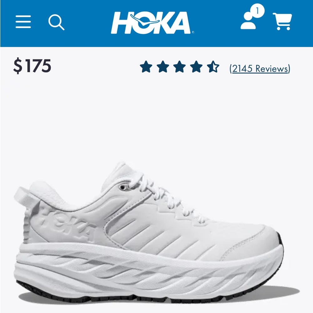 HOKA BONDI SR LEATHER SIZE 8.5